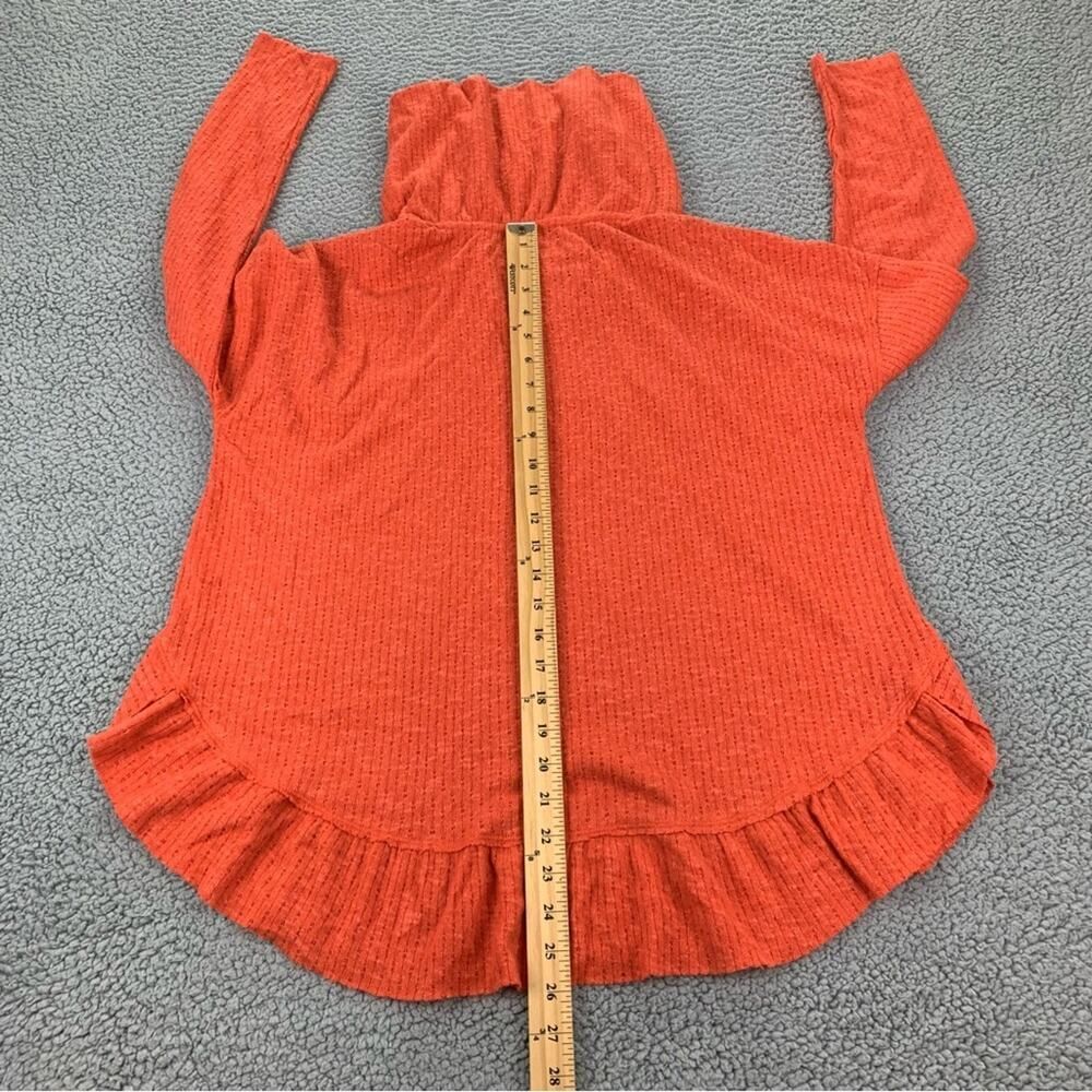 Maeve By Anthropologie Women's Ruffle Pullover Orange Cowl Neck Sweater  Size: S - Picture 9 of 15